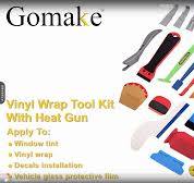 Gomake Vinyl Wrap Tool Car Wrap kit for Window Tint Film Installation,  Include Heat Gun, Tinting Squeegee,Micro Tucking Stick, Film Cutter, Magnet  ...