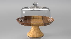 Libbey® glass acacia wood cake stand with dome. Wooden Cake Stand Dome 3d Model Turbosquid 1468270