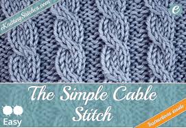 Simple Cable Stitch Eknitting Stitches Com