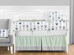 Sweet Jojo Blue Grey Mod Jungle Safari Animal Baby Crib Or Toddler Fitted Sheet Sheets Sets Com Baby