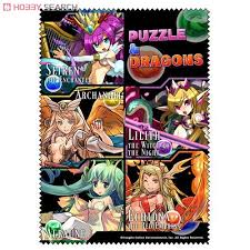 Fire, water, wood, light and dark. Puzzle Dragons Girls Monster Cleaner Cloth Anime Toy Hi Res Image List