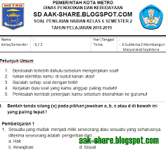 Sekian pembahasan kita tentang soal tema 6 kelas 4. Soal Ph Uh Kelas 6 Tema 6 Subtema 2 K13 Revisi 2018 Portal Guru Indonesia