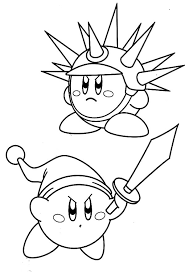 There are more than 30 pictures of kirby coloring pages for you, they are free and printable. Sword Needle Kirby Coloring Pages Kids Play Color