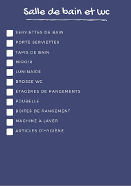 Checklist Salle De Bain Et Wc Liste Pour Premier Appartement Appartement Liste Conseils De Demenagement