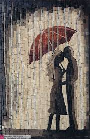 Furtive Kiss Tile Mosaic Art Mosaic Tile Art Mosaic Artwork Tile Artwork