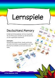 Lernspiel Deutschland Memory Bundeslander Memory Unterrichtsmaterial In Den Fachern Daz Daf Sachunterricht In 2020 Lernspiele Lernen Didaktisches Spiel