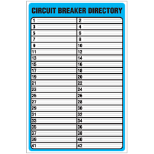 We did not find results for: Circuit Breaker Directory With Adhesive Backed Holder Seton