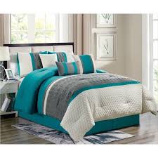 Check spelling or type a new query. Enas 8 Piece Comforter Set Turquoise Gray Embroidered Bedding King Size Walmart Com Walmart Com