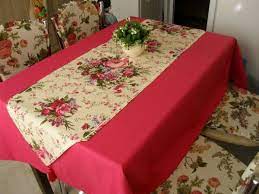 pembe iri gullu mutfak masa ortusu ve runner hobinisat toalha de mesa toalhas de natal forro de mesa