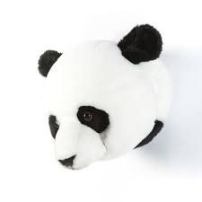 kids panda bear plush animal head wall decor panda bear plush animals animal head wall