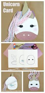 Birthday Card Ideas For Kids Unicorn Unicorn Crafts For Kids Are The Best Here Is An Easy Diy Unicorn Mothers Day Card For Kids To Make Using Our F Unicorn Card Unicorn Crafts Birthday Card Craft