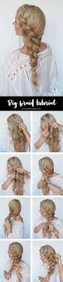 Best Hair Braiding Tutorials Big Braid Instant Mermaid Hair Tutorial Easy Step By Step Tutorials For Braid Mermaid Hair Tutorials Mermaid Hair Big Braids