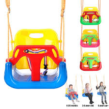 3 In 1 Kids Swing Seat Infant Toddler Children Secure Swing Seat Detachable Swing Seat High Back Swing Set For Playground Indoor Outdoor Rope Length 43 3 74 8inch Adjustable Walmart Com