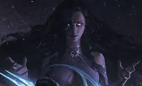 Today it's more of a half down/half up look. Artwork Dark Hair Women Fantasy Girl Fantasy Art Yellow Eyes Long Hair Hd Wallpaper Wallpaperbetter