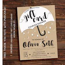 Gift Card Shower Invitation Etsy Bridal Shower Invitation Wording Couples Shower Invitations Wedding Shower Cards
