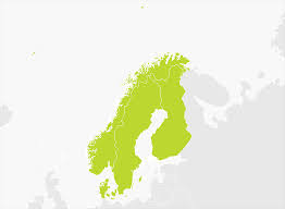 Sverige norge finland danmark iceland. Karta Over Skandinavien Danmark Finland Norge Och Sverige Tomtom