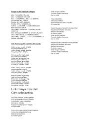 Hanya engkau yang mampu taklukkan hatiku oooooooooo. Lirik Lagu Hanya Kau Yang Menjadi Tempat Jawaban Python