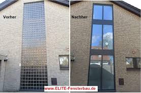 Glasbausteine Glasfassade Durch Fenster Fensterfassade Ersetzen Elite Fensterbau Unna