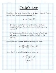 Joules Law 1 Png 816 1055 Electric Field Physics Joules