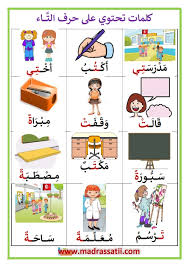 كلمات تحتوي على حرف التاء موقع مدرستي