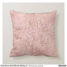 Pink Rose Gold Blush Glitter Shiny Glass Metallic Throw Pillow Zazzle Com Metallic Throw Pillow Floral Throw Pillows Pink Pillows Decorative