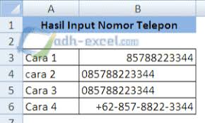 Dari jumlah 2d tabel 10 shio ganjil ==shio== genap. Cara Menulis Nomor Telepon Di Excel Adhe Pradiptha