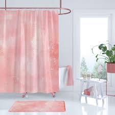 Pretty In Peachy Pink Shower Curtain Set Feminine Girly Etsy In 2020 Pink Shower Curtains Ombre Shower Curtain Custom Shower Curtains