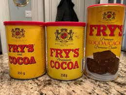 progression of Fry's Cocoa packaging ...