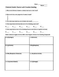 Practice With Covalent Bonding Covalent Bonding Teaching Chemistry Teaching Science