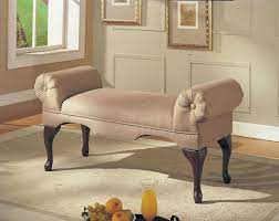 Rolled Arm Bench Upholstered With Arms Curl Sofa Bedroom Modern Lounge Armchair Acme Contemporary Furniture Loveseat Furniture Upholstered Bench