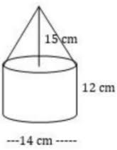 Sebuah peluru terbentuk dari gabungan tabung dan kerucut seperti Volume Gabungan Bangun Ruang Tabung Dan Kerucut Di