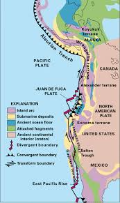 United States Tectonic Plates North American Cordillera And Alaskan Terranes Earth And Space Science Historical Geology Geography Map
