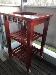 Bbq Grill Table For My Mini Kamado Ikea Hackers In 2020 Grill Table Bbq Table Bbq Grill Design