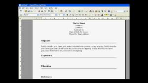 create a resume in open office youtube