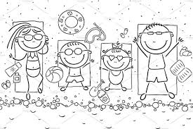 Black And White Kids Playing Cartoon Black And White Cartoon Illustration Black And White Cartoon Cartoon Illustration Outline Illustration