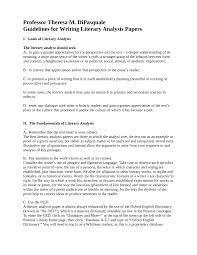 Support every argument of your critique with examples. Pdf Guidelines For Writing Literary Analysis Papers Spring 2020