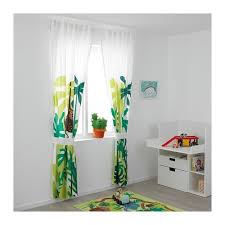 Djungelskog Curtains With Tie Backs 1 Pair Monkey Green 47x98 Ikea Kids Curtains Children Room Boy Childrens Curtains