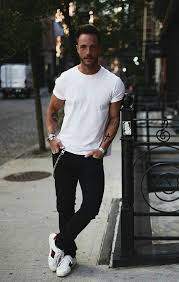 White T Shirt Outfit Ideas For Men Mens Fashion Style White Shirt Men Men Shirt Style White Outfit For Men