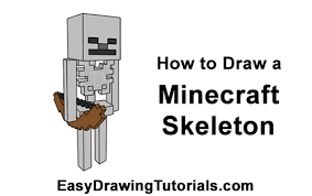 How to draw steve from minecraft printable drawing sheet by drawingtutorials101.com. How To Draw A Skeleton From Minecraft Step By Step Pictures