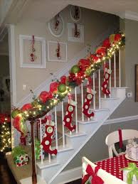 101 Christmas Diy Decorations Easy And Cheap Outdoorideasparty Christmas Stairs Decorations Christmas Staircase Decor Christmas Party Decorations Diy