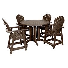 Choose from contactless same day delivery, drive up and more. Highwood Muskoka Weathered Acorn 5 Piece Plastic Round Counter Height Outdoor Dining Set Cm St5sqc1 Ace The Home Depot
