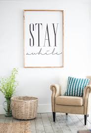 Are you shopping for home decor? Stay Awhile Framed Print Home Decor Wall Art Home Decor Accessories Handmade Home Decor Guest Room Decor