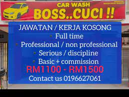 Jawatan kosong 2021 at kementerian pembangunan luar bandar malaysia. Tui Ä'eo Cheo Iklan Jawatan Kosong Kerja Kosong Di Carwash Boss Cuci Putra Point Nilai Helper Detailer Mohon Share2 Kemasukkan Segera Lihat Ciri Ciri Di Bawah Yang Penting