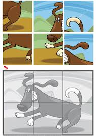 Preschool printable jigsaw puzzles for kids. 6 Piece Jigsaw Puzzle With A Running Dog Free Printable Puzzle Games Preschool Puzzles Puzzles For Kids Kids Learning Activities