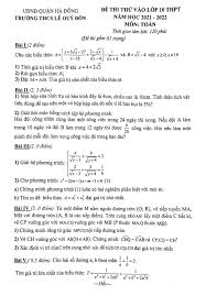 Để đăng ký nhận điểm chuẩn vào lớp 10 các trường thpt năm 2021 khánh hòa tự động qua sms nhanh nhất & chính xác nhất. Ä'á» Thi Thá»­ Toan Vao Lá»›p 10 NÄƒm 2021 2022 TrÆ°á»ng Thcs Le Quy Ä'on Ha Ná»™i Thcs Toanmath Com