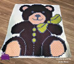 See more ideas about cross stitch, counted cross stitch, cross stitch kit. Teddy Bear Baby Afghan C2c Crochet Pattern Brown