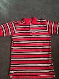 Black And Red Striped T Shirt Mens Red Black White Ralph Lauren Striped Polo Shirt Mens Size Large Fashion Clothing Shoes Accessories Mensclothi Striped Polo Shirt Mens Shirts Black And Red