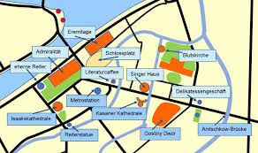Karte von sankt petersburg, russische föderation googlekarte. Karte Und Der Stadtplan Sehenswurdigkeiten In St Petersburg