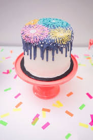 New Year S Firework Cake From It S 12 O Clock Somewhere Neon New Year S Eve Party On Kara S Party Idea Fireworks Cake New Years Eve Dessert New Year S Desserts