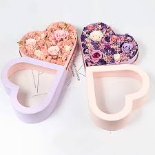 Decode your loved ones alphabet with roses and express your thoughts of feelings with heart shape rose flower box. Heart Shaped Flower Rose Paper Boxes With Lid Valentine S Day Bouquet Florist Gift Packaging Box Wedding Party Diy Decoration Gift Bags Wrapping Supplies Aliexpress